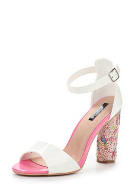 LOST INK  MIRIAM SEQUIN ROUND HEELED SANDAL