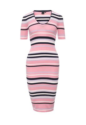 LOST INK  STRIPE DRESS UPDATE IN SHORT SLEEVES